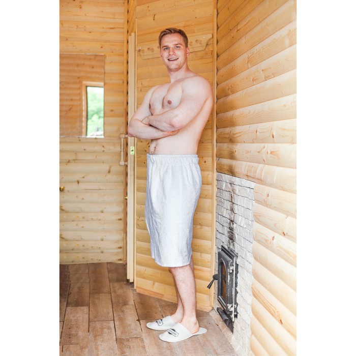 Килт махровый "Добропаровъ" белый, размер: 46-52