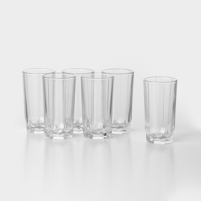 Набор стеклянных стаканов «Стиль», 180 мл, 6 шт набор стеклянных стаканов triumph 320 мл 6 шт