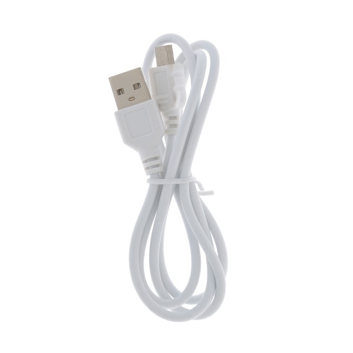 Провод Luazon USB - Mini USB, 0,8 метра, белый, зарядка и передача данных