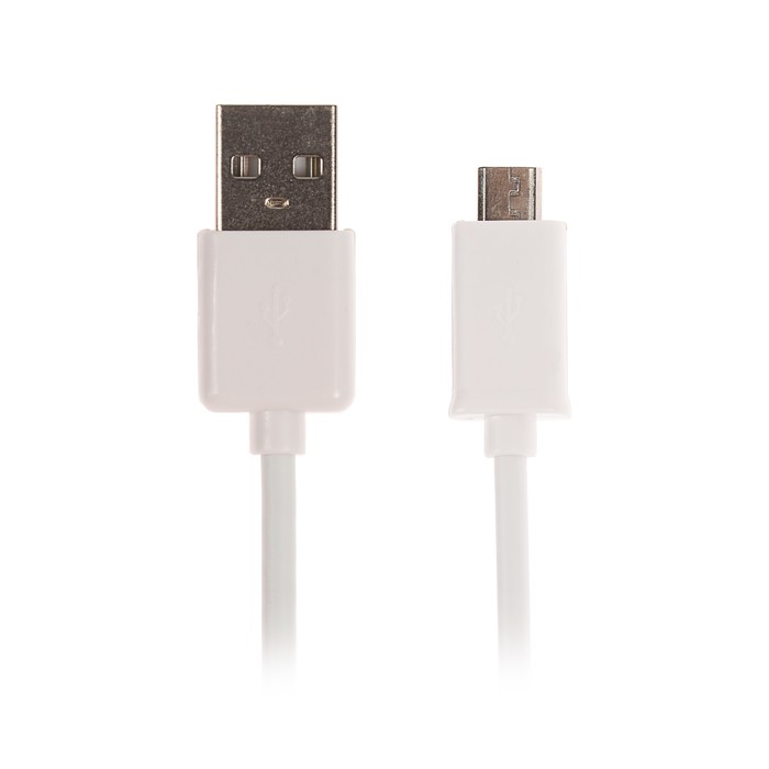 Провод Luazon USB - Micro USB, 1 метра, белый, зарядка и передача данных