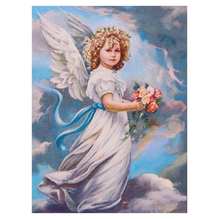 Алмазная мозаика "Девочка-ангел", 36 цветов