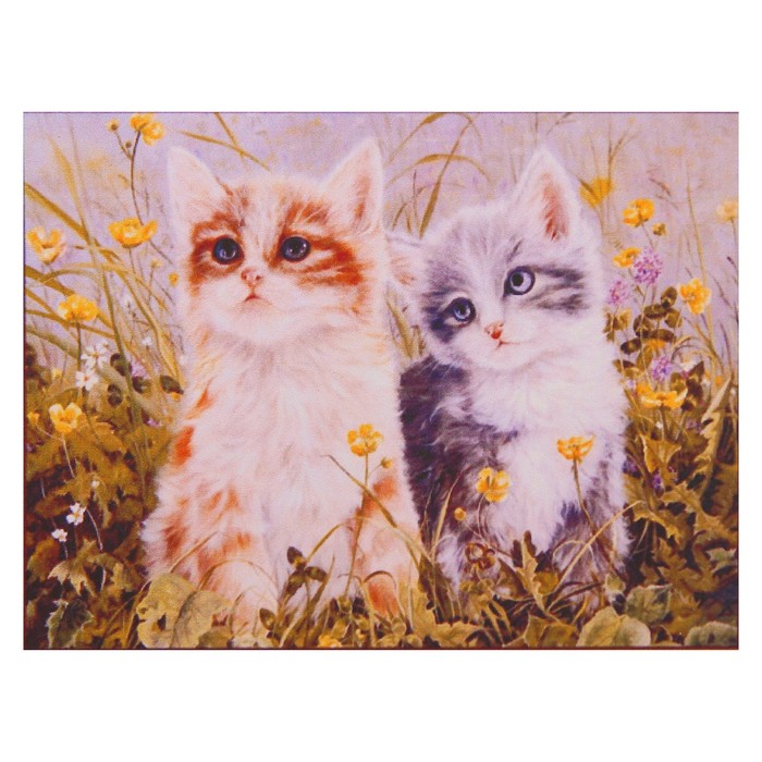 Алмазная мозаика "Котята", 32 цвета