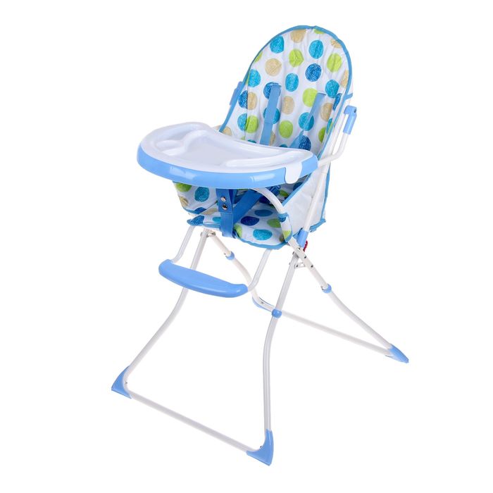 Стульчик для кормления, цвет голубой, в пакете