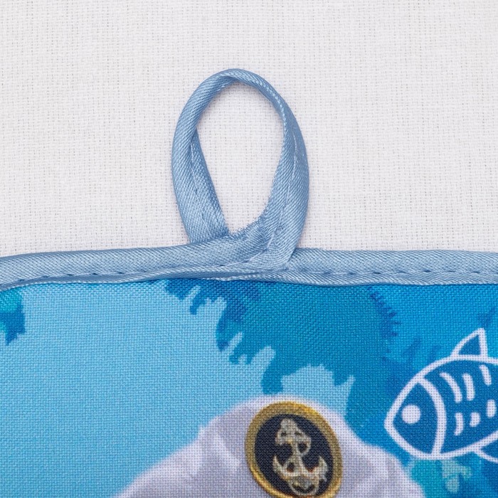 Кухонный набор "Моряк" ГК-22 (фартук 60х80, прихватка 22х15) синий, 100% п/э