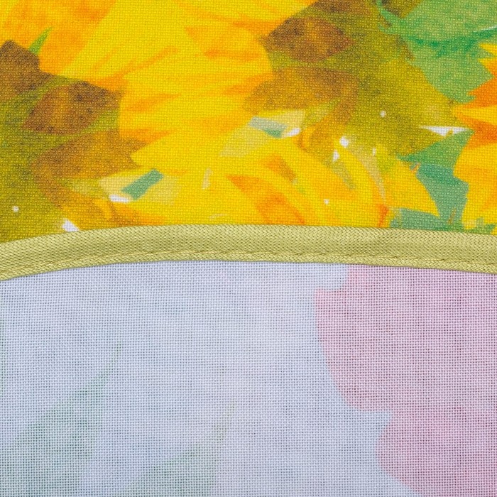 Кухонный набор "Цветочное утро" ГК-14 (фартук 64х70, прихватка 22х15) зеленый, 100% п/э