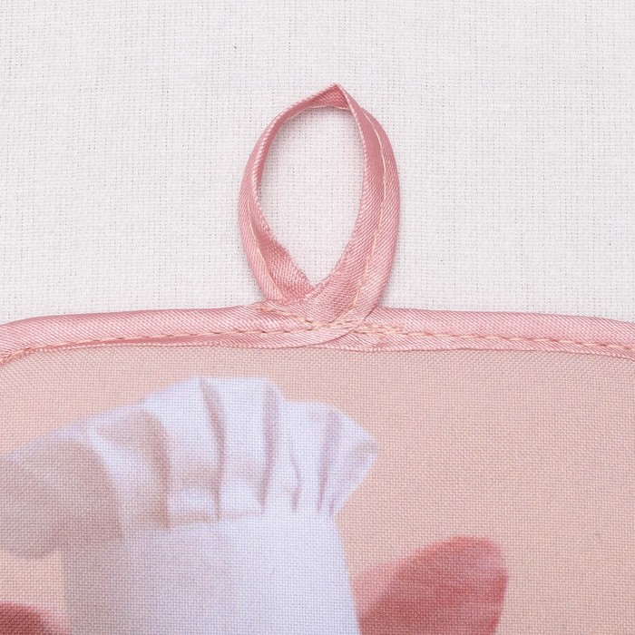 Кухонный набор "Десерт" ГК-12 (фартук 64х70, прихватка 22х15) коричневый/беж, 100% п/э