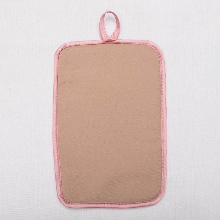 Кухонный набор "Десерт" ГК-12 (фартук 64х70, прихватка 22х15) коричневый/беж, 100% п/э