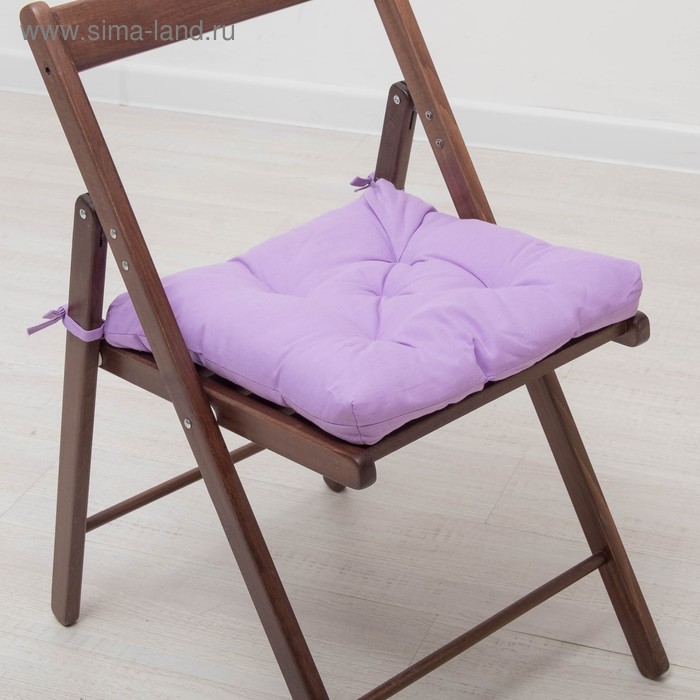 фото Набор подушек для стула 35х35 см 2шт, цв фиолетовый, бязь, холлофайбер адель