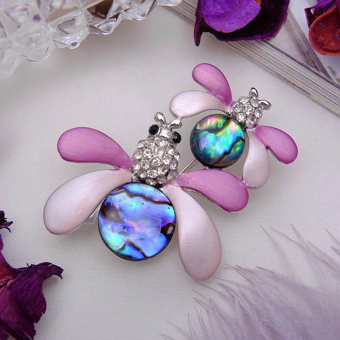 Брошь "Галиотис" пара мух