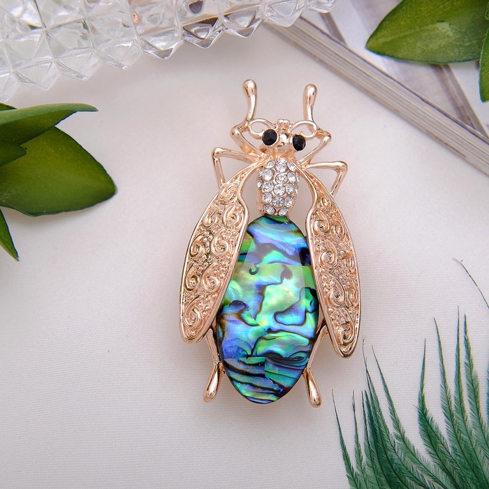 Брошь "Галиотис" муха в золоте