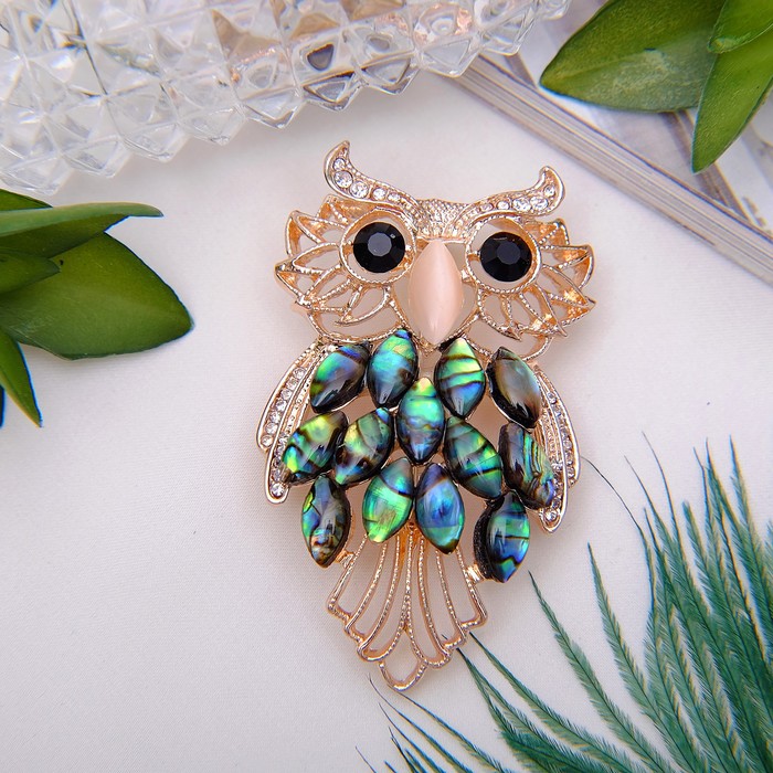 Брошь "Галиотис" филин в золоте