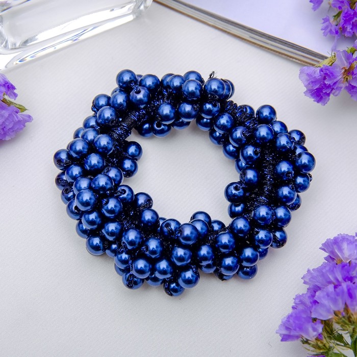 Резинка для волос "Жемчужная сказка" синий