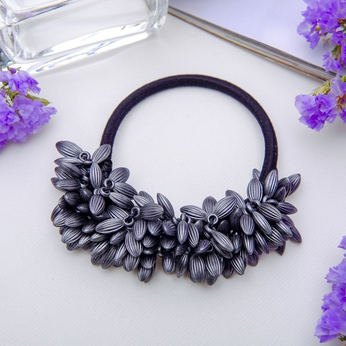 Резинка для волос "Миндаль" серый