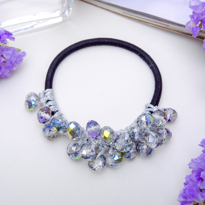 Резинка для волос "Кристальный декор" прозрачный