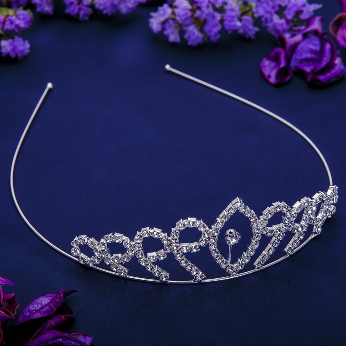 Диадема для волос "Россыпь" h-3,5 см принцесса