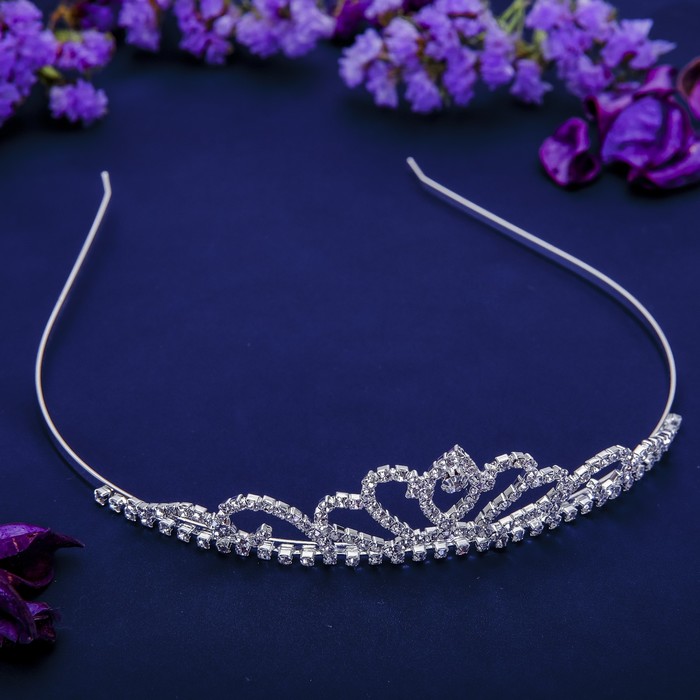 Диадема для волос "Россыпь" h-3 см узор очарования