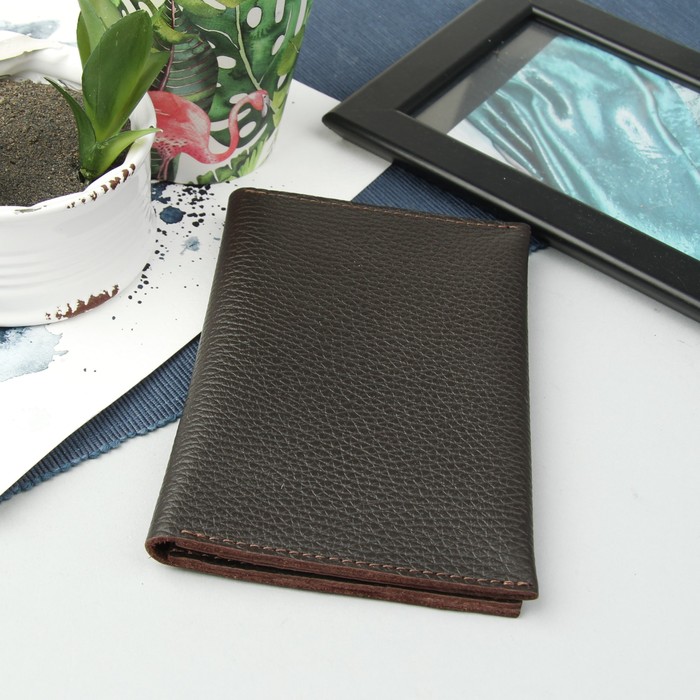 Портмоне мужское, 2 отдела, для карт, цвет коричневый