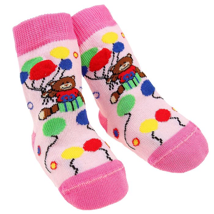 Носки детские, цвет светло-розовый, размер 12-14