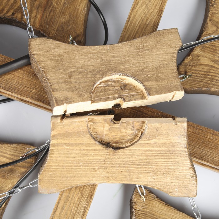 Деревянная люстра "Озеро", цвет дуб, УЦЕНКА