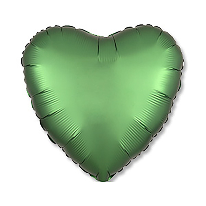 Шар фольгированный 18" "Сердце" сатин Emerald, 1 шт.
