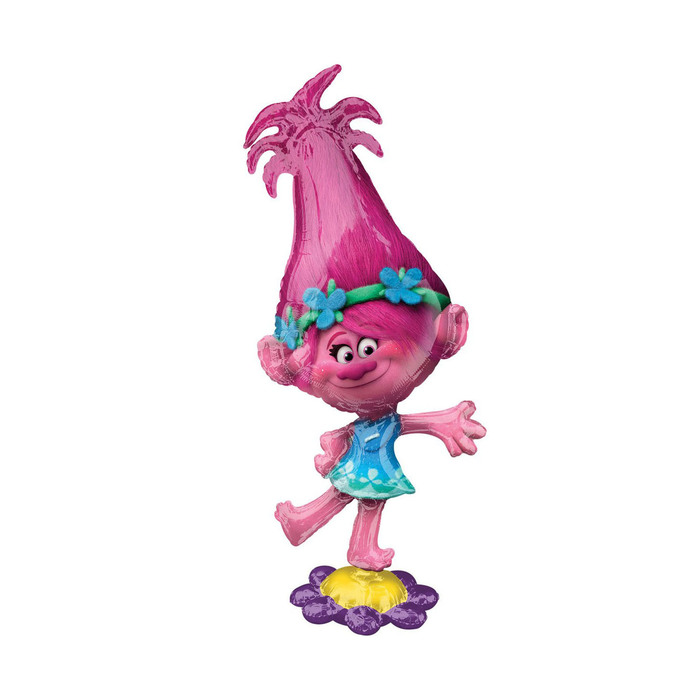 Шар фольгированный 58" "Тролли Розочка", 1 шт.