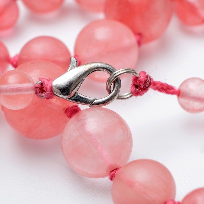 Бусы марта "Халцедон", цвет розовый