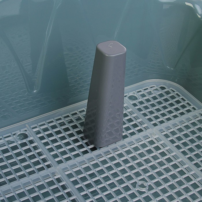 Туалет "Риф" со столбиком, для собак, 40 х 40 см, серый