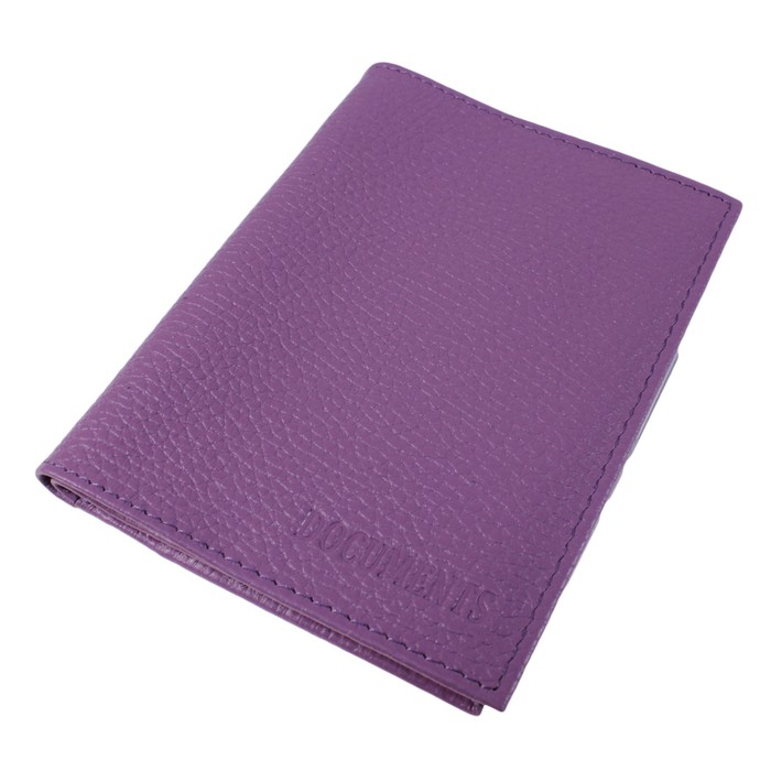 Обложка для автодокументов, отдел для паспорта, цвет сиреневый