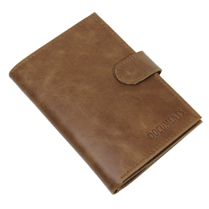 Обложка для автодокументов, отдел для паспорта, для купюр, цвет коричневый