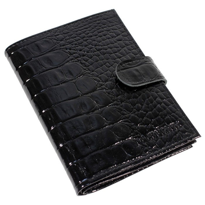 Обложка для автодокументов, отдел для паспорта, для купюр, цвет чёрный