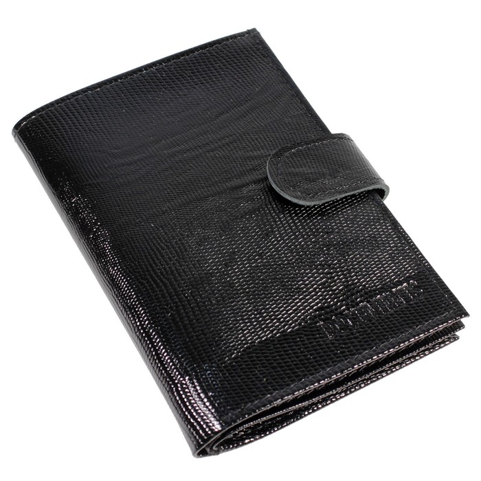 Обложка для автодокументов, отдел для паспорта, для купюр, цвет чёрный