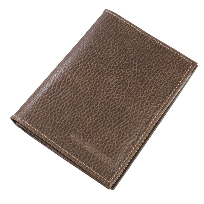 Обложка для автодокументов, отдел для паспорта, для кредитных карт, цвет коричневый