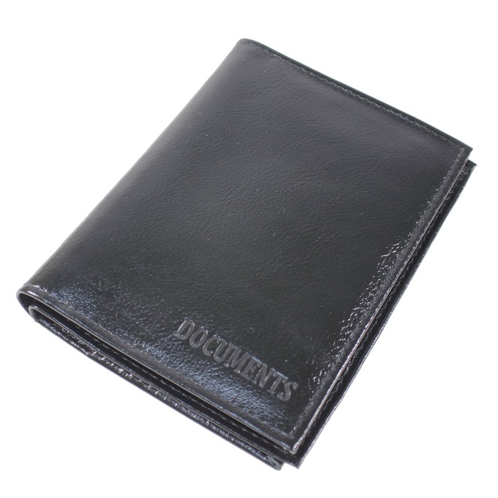 Обложка для автодокументов, отдел для паспорта, для кредитных карт, цвет чёрный
