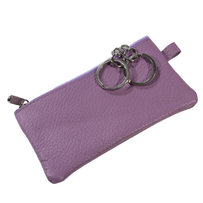 Ключница на молнии, цвет сиреневый