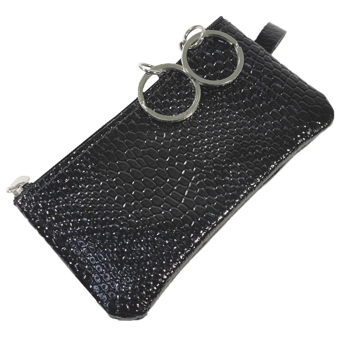 Ключница на молнии, цвет чёрный