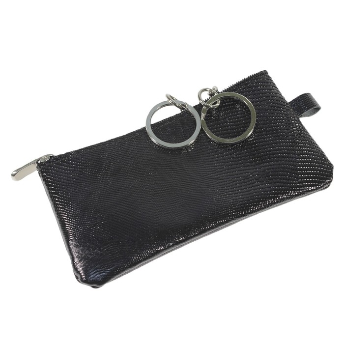 Ключница на молнии, цвет чёрный