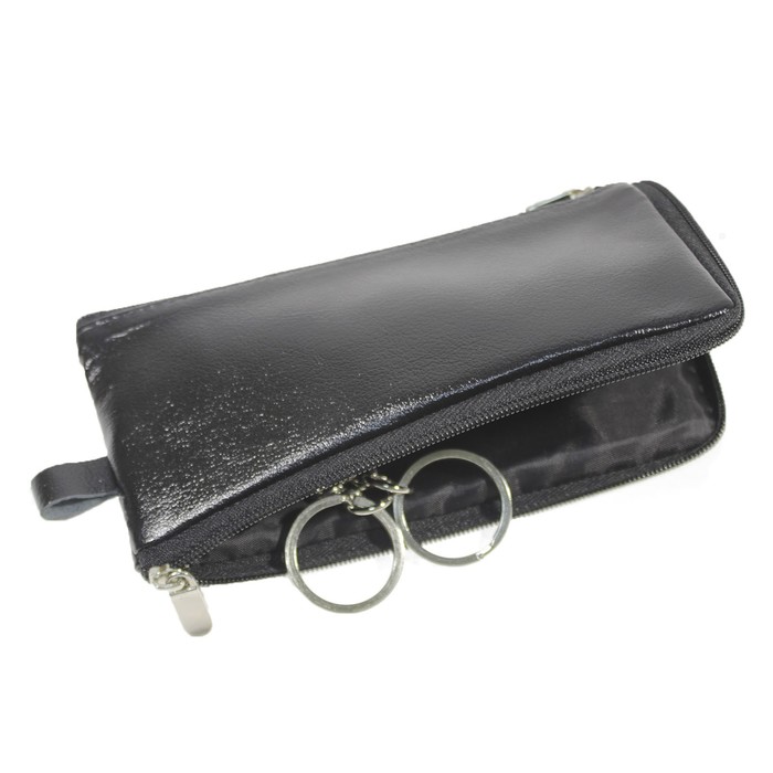 Ключница на молнии, цвет чёрный