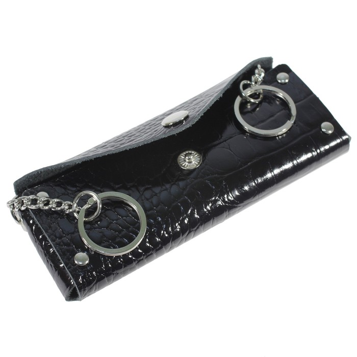 Ключница на кнопке, цвет чёрный