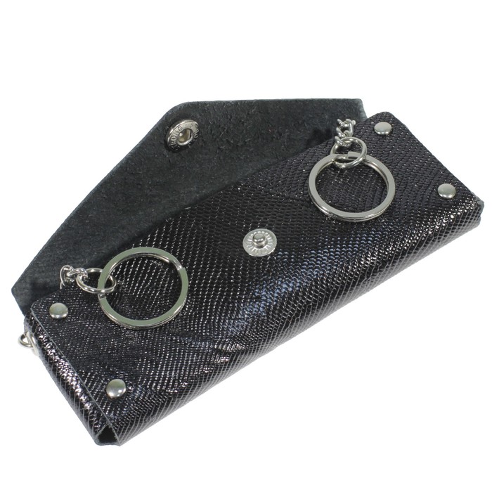 Ключница на кнопке, цвет чёрный