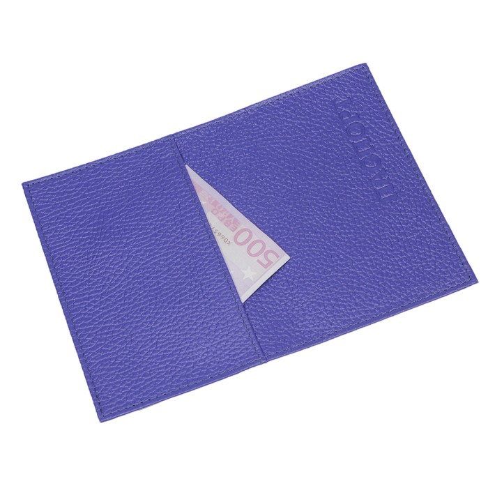 Обложка для паспорта с карманом, цвет синий