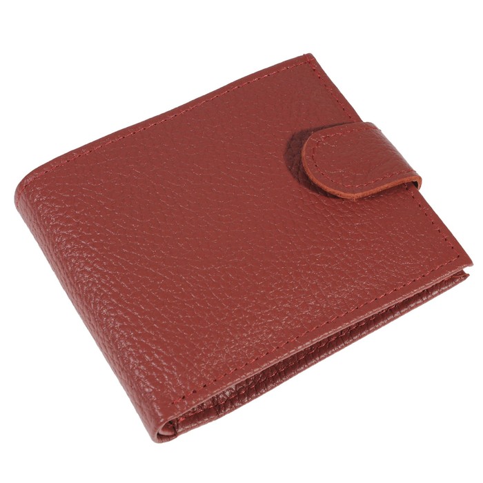 Портмоне, кнопка, н/к, цвет красный флотер Пр901-113