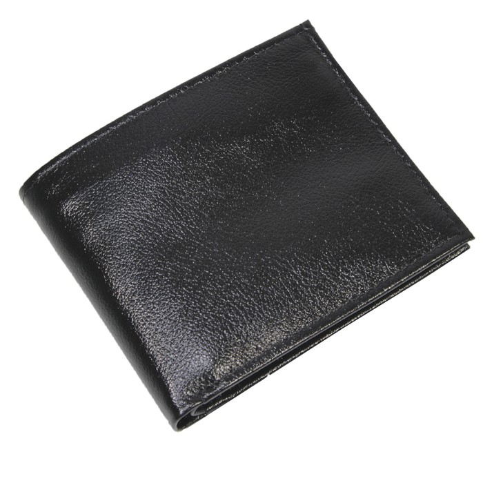 Портмоне мужское, натуральная кожа, цвет чёрный