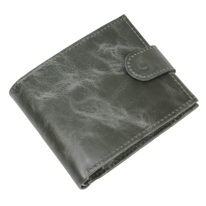 Портмоне жен., кнопка, н/к, цвет зелёный тёмный Пр903-205