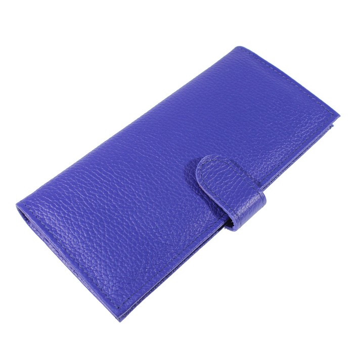 Купюрник жен., кнопка, н/к, цвет васильковый флотер Пр950-105