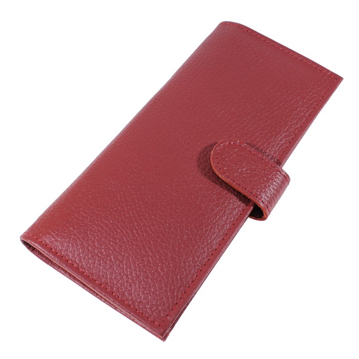 Купюрник жен., кнопка, н/к, цвет красный флотер Пр950-113