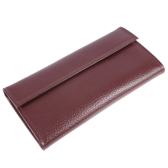 Кошелёк жен., кнопка, н/к, цвет бордо флотер Пр952-120