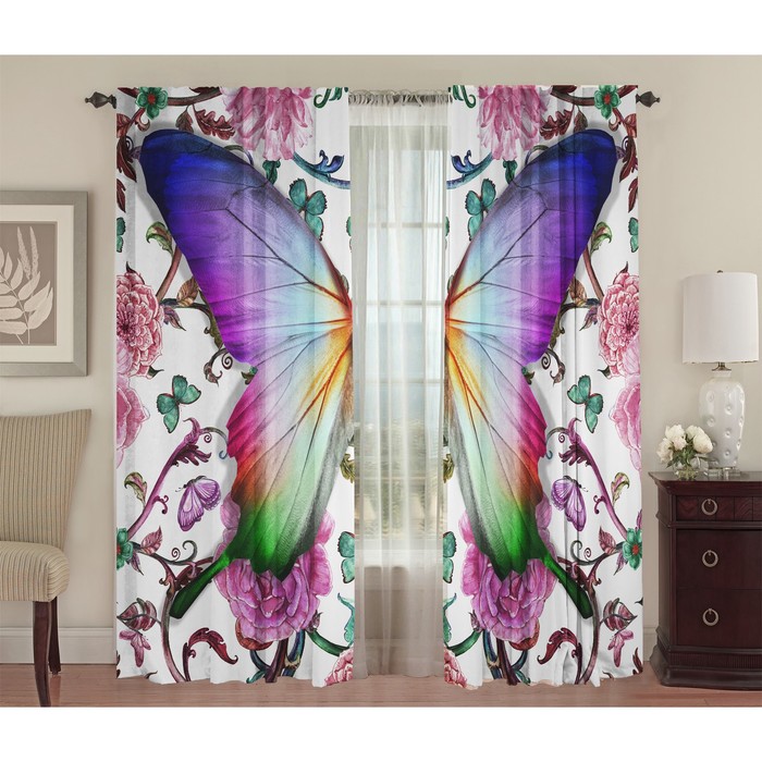 Комплект штор "Фруже", размер 150х270 см-2 шт., габардин