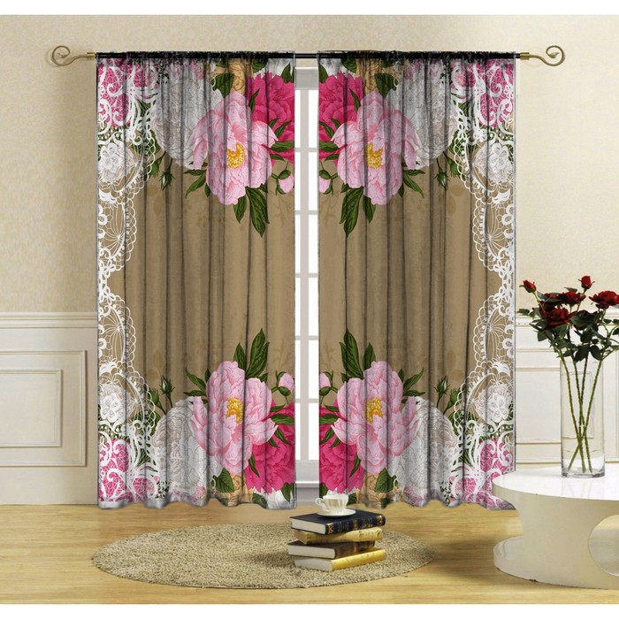 Комплект штор "Глэм Леди", размер 150х270 см-2 шт., габардин