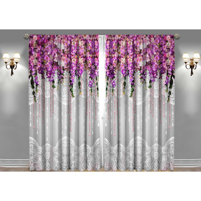 Комплект штор "Волшебный сад", размер 150х270 см-2 шт., габардин