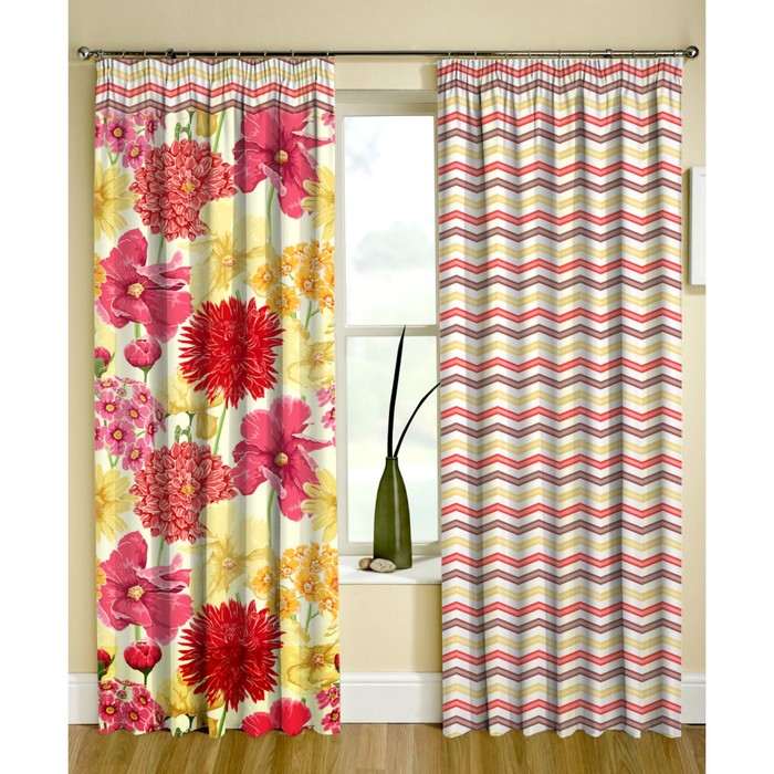 Комплект штор "Карнавал", размер 150х270 см-2 шт., габардин